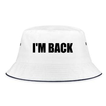 I'm back - Bucket Hat - white/navy - Front