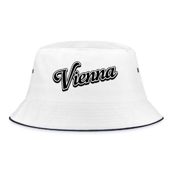 Vienna Design - Bucket Hat - Weiß/Navy - Vorne