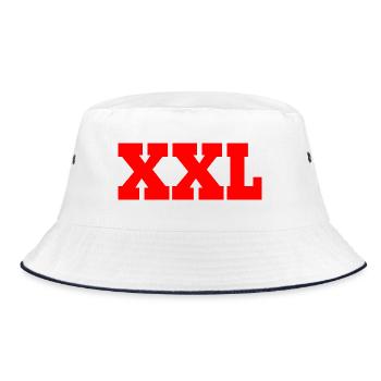 Xxl - Bucket Hat - white/navy - Front