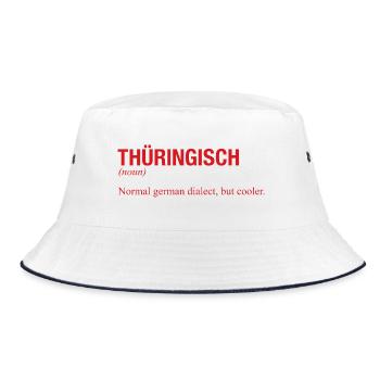 THÜRINGISCH THAUFRINGEN - Bucket Hat - white/navy - Front