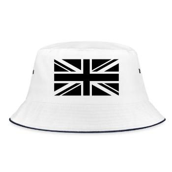 England flag plain - Bucket Hat - white/navy - Front