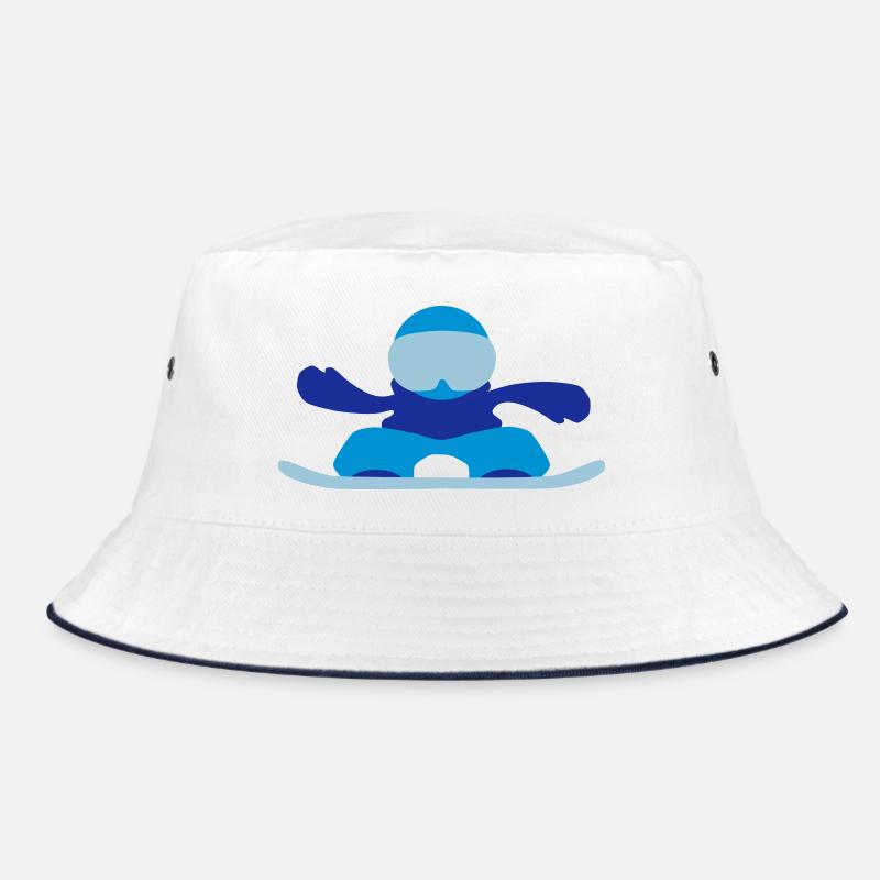 snowboarder - Bucket Hat - white/navy
