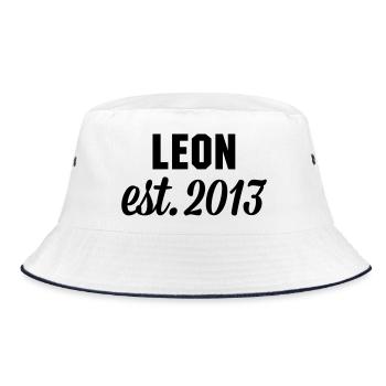 Leon est 2013 - Bucket Hat - Weiß/Navy - Vorne
