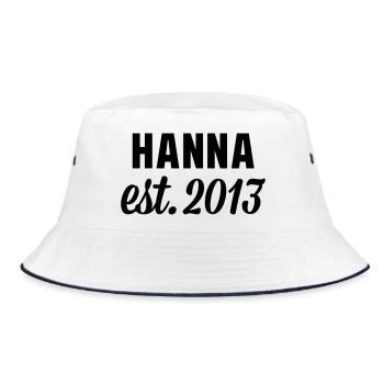 Hanna est 2013 - Bucket Hat - Weiß/Navy - Vorne
