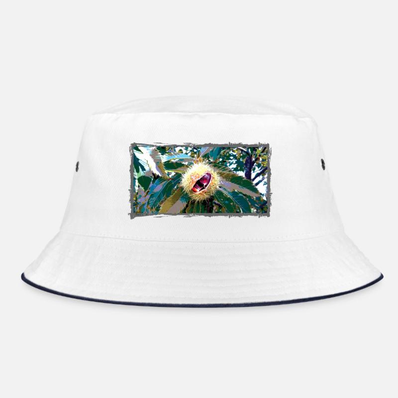 Chestnut in pointed leaf design Bucket Hat