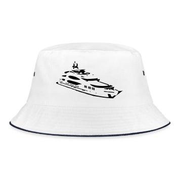 motoryacht - Bucket Hat - white/navy - Front