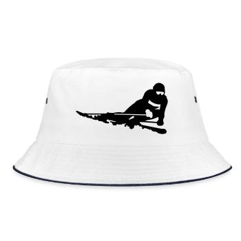 ski - Bucket Hat - white/navy - Front
