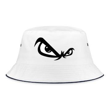 Evil look - Bucket Hat - white/navy - Front