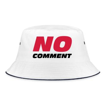 No comment - Bucket Hat - white/navy - Front