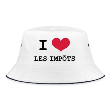 I Love les impôts - Bob - blanc/marine - Devant