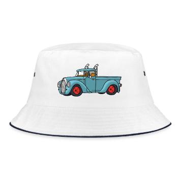 Pick Up - Bucket Hat - white/navy - Front