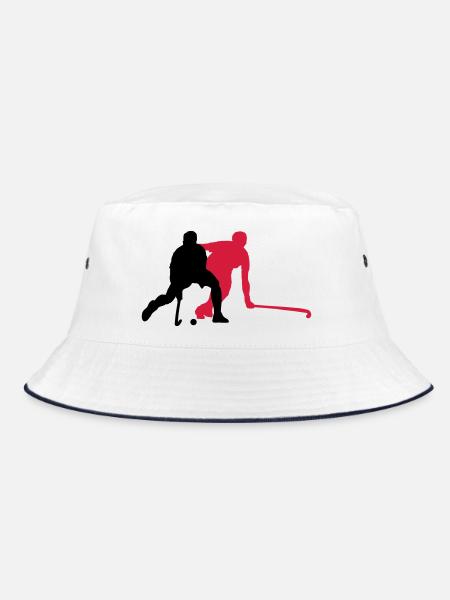 Rasenhockey - Bucket Hat - Weiß/Navy - Vorne