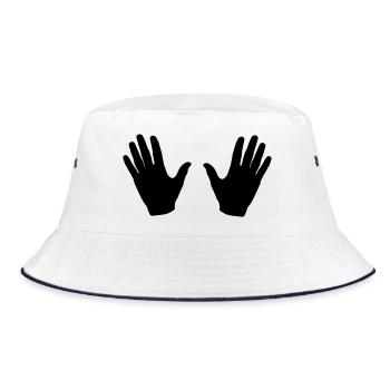 Hands - Bucket Hat - white/navy - Front