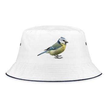 Blue tit 2 - Bucket Hat - white/navy - Front