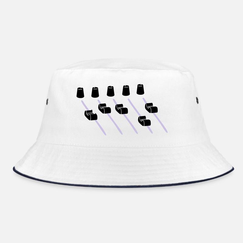 music mixer - Bucket Hat - Weiß/Navy