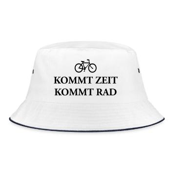 Venez à vélo temps T-Shirts - Bob - blanc/marine - Devant