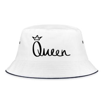 Queen - Bucket Hat - Weiß/Navy - Vorne