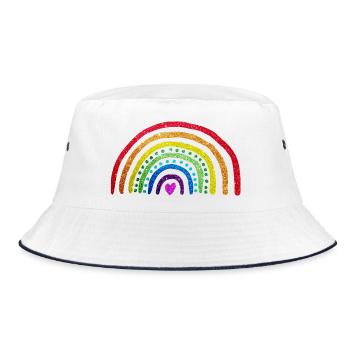 Arc en ciel paillettes - Bob - blanc/marine - Devant