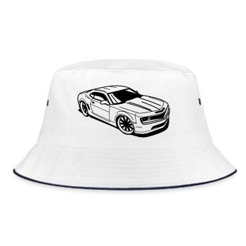 Voiture de sport américaine - Bob - blanc/marine - Devant
