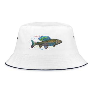 Poisson iridescent chromatique - grayling - Bob - blanc/marine - Devant