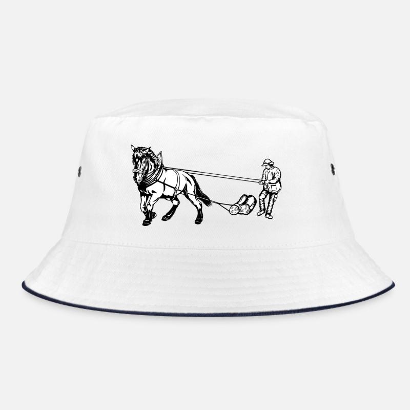 Holzrücker mit Pferd Bucket Hat