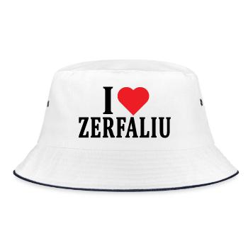 t-shirt J’adore Zerfaliu t-shirt Sardaigne - Bob - blanc/marine - Devant