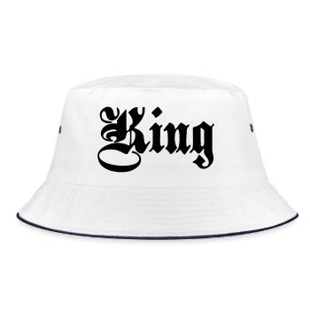 King 5. - Bucket Hat - white/navy - Front