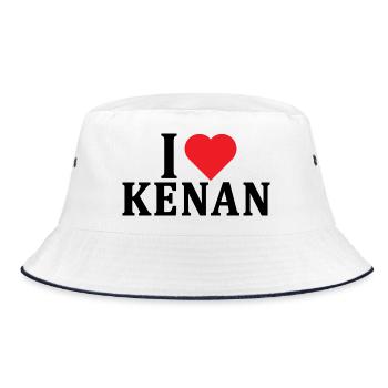 t-shirt J’adore Kenan idée cadeau t-shirt - Bob - blanc/marine - Devant