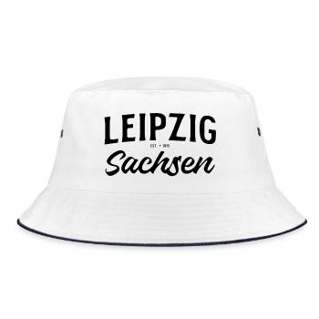 Leipzig Sachsen Design avec année de fondation - Bob - blanc/marine - Devant