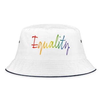 Regenbogen equality | LGBT lgbtqi queer - Bucket Hat - Weiß/Navy - Vorne