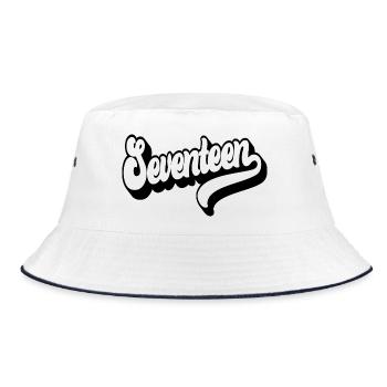 Seventeen 17th Birthday Boys Girls 17 Years Old - Bucket Hat - white/navy - Front