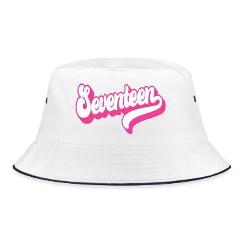 Seventeen 17th Birthday For Girls 17 Years Old - Bucket Hat - white/navy - Front