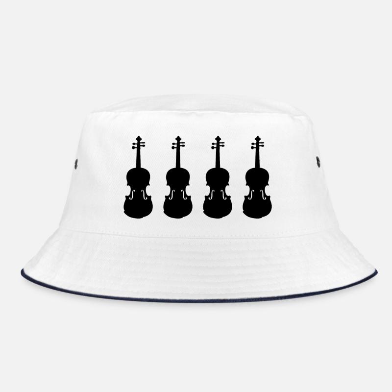 Geigen - Bucket Hat - Weiß/Navy