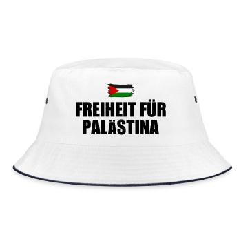 freiheit für palästina - Bucket Hat - Weiß/Navy - Vorne