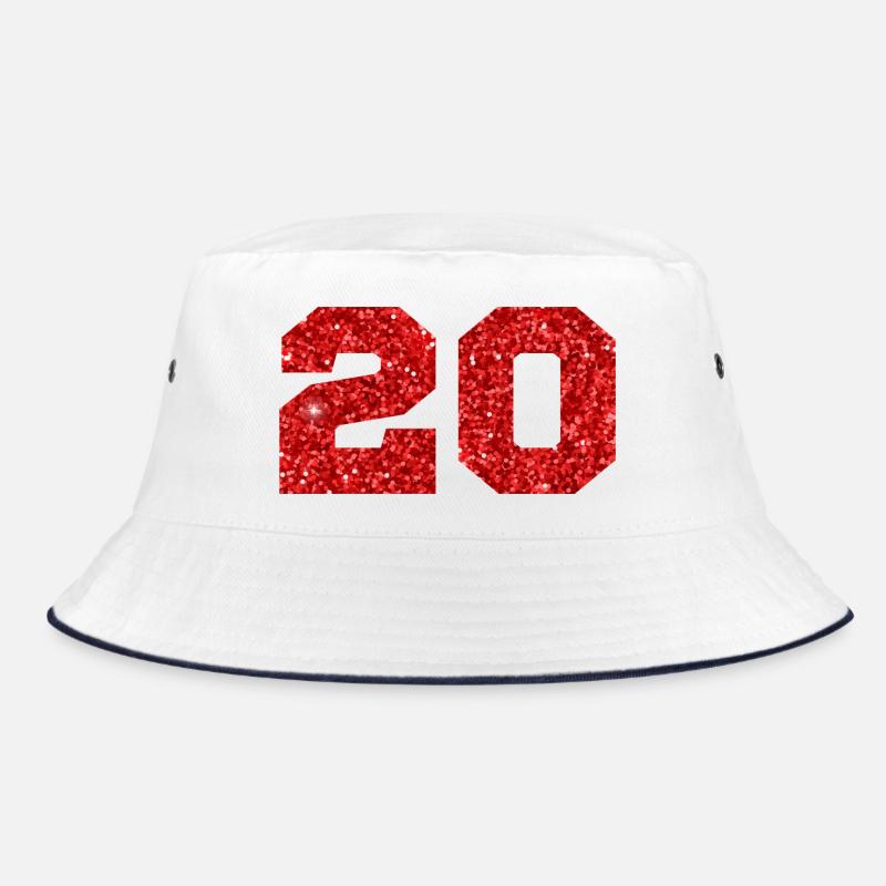 Nummer 20 Roter Glitzer - 20-jähriges Jubiläum Bucket Hat