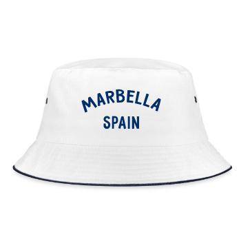 Marbella Spain Spanien Espana - Bucket Hat - Weiß/Navy - Vorne