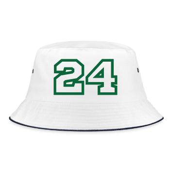 Numéro 24 sport vert - Bob - blanc/marine - Devant
