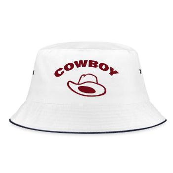 COWBOY - Bucket Hat - white/navy - Front