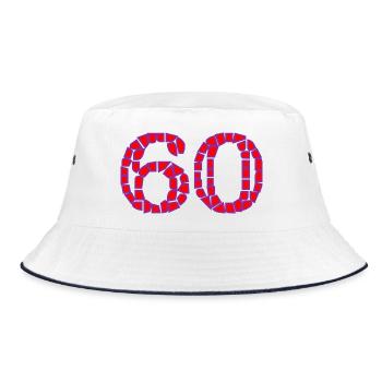 60. 60 ANS. 60e ANNIVERSAIRE. ANNIVERSAIRE 60 ANS. - Bob - blanc/marine - Devant