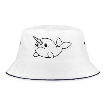 Licorne bébé baleine est en colère (images amusantes) - Bob - blanc/marine - Devant