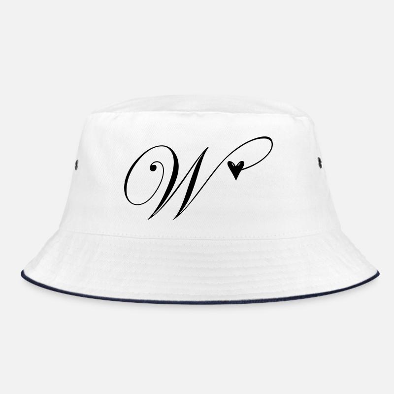 Monogramm W Herz Ranke Bucket Hat