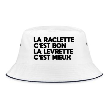 La Raclette C'est Bon La Levrette C'est Mieux - Bob - blanc/marine - Devant