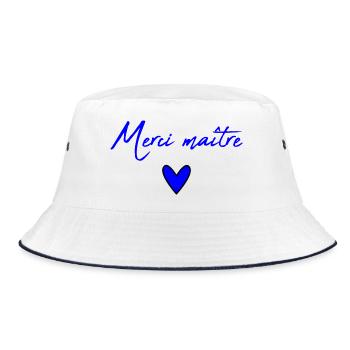 MASTER. MASTER. THANK YOU. THANK YOU, MASTER. MASTER - Bucket Hat - white/navy - Front