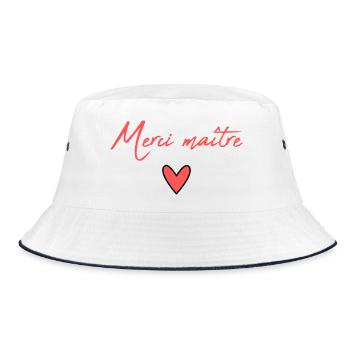 MASTER. MASTER. THANK YOU. THANK YOU, MASTER. MASTER - Bucket Hat - white/navy - Front