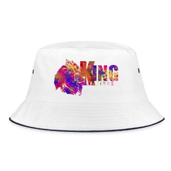 Intensiver König des Lebens - Bucket Hat - Weiß/Navy - Vorne