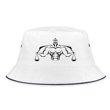 Alpha Scale Deluxe - Bucket Hat - Weiß/Navy - Vorne