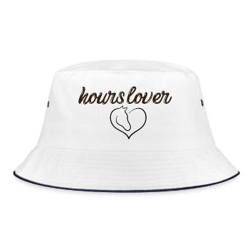 Pferdefreunde - Reiten - Reiter - Bucket Hat - Weiß/Navy - Vorne