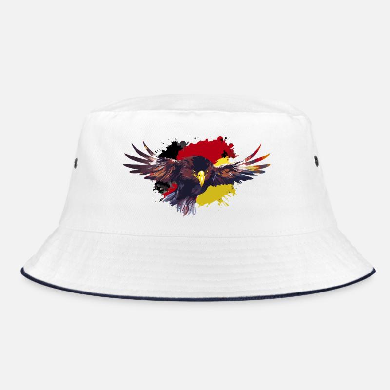 German eagle with flag flag black red gold Bucket Hat