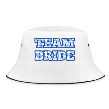 Team Trense Chinoiserie blau - Bucket Hat - Weiß/Navy - Vorne