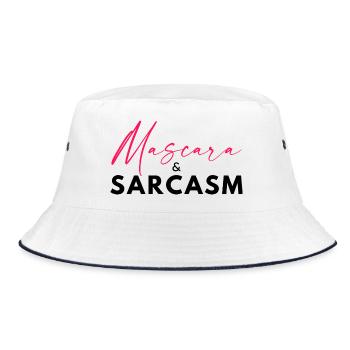 Mascara et sarcasme – Hot Girl Energy Funny Quote -K - Bob - blanc/marine - Devant